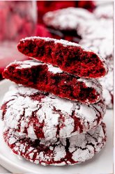 Red velvet crinkle cookies